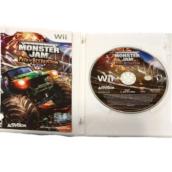 Wii Monster Jam: Path of Destruction Nintendo Complete In Box CIB Tested Working - Picture 2 of 3